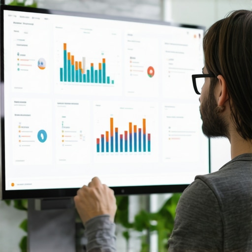 Person analyzing GMB engagement data on a computer