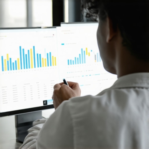 Data Analytics for Local SEO Person analyzing data analytics on a computer for advanced engagement strategies.