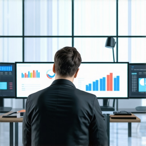 Person analyzing engagement metrics on screens for local SEO strategy