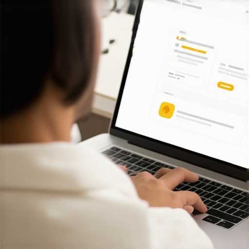 Person engaging with customer reviews on a laptop for local SEO