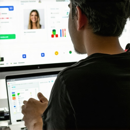 Advanced GMB Engagement Strategies 2024 Digital marketer analyzing GMB engagement metrics and user interactions