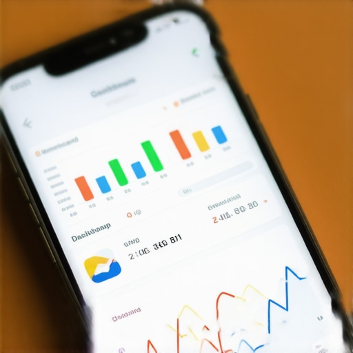 Person analyzing Google My Business analytics on a smartphone