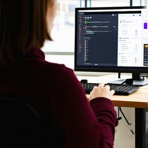 Person managing Google My Business profiles on laptop with analytics graphs