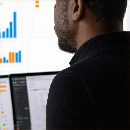 Analyzing GMB Signals Business owner reviewing local SEO engagement metrics on a laptop.