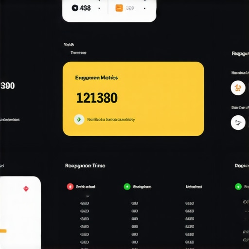 A detailed dashboard illustrating Google My Business engagement metrics and response times.