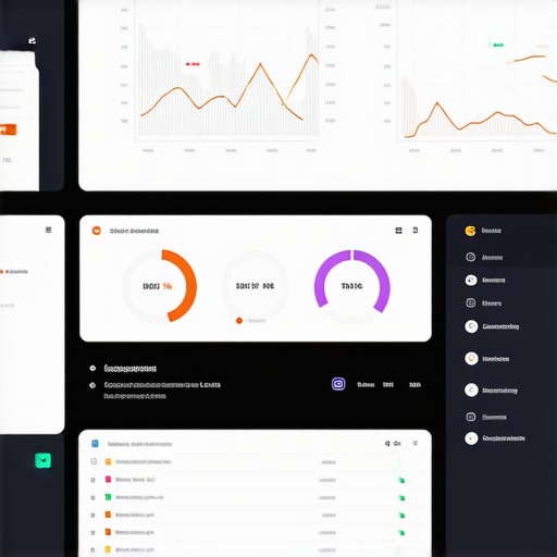 A person monitoring GMB engagement analytics on multiple screens, illustrating tools used for maintaining activity.