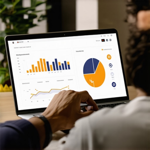 Person reviewing local SEO engagement data on laptop