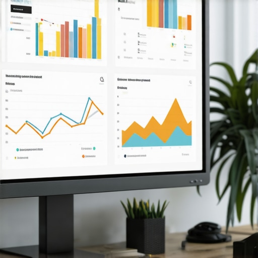 Person working on SEO analytics dashboard on computer