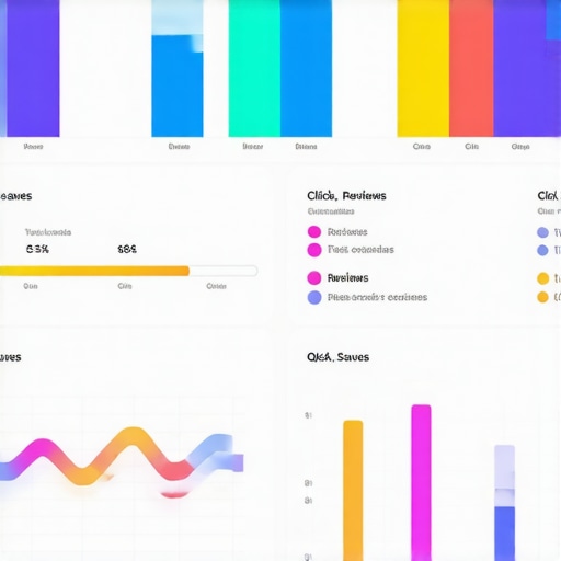 A visual dashboard illustrating different Google My Business engagement signals indicating user interactions.