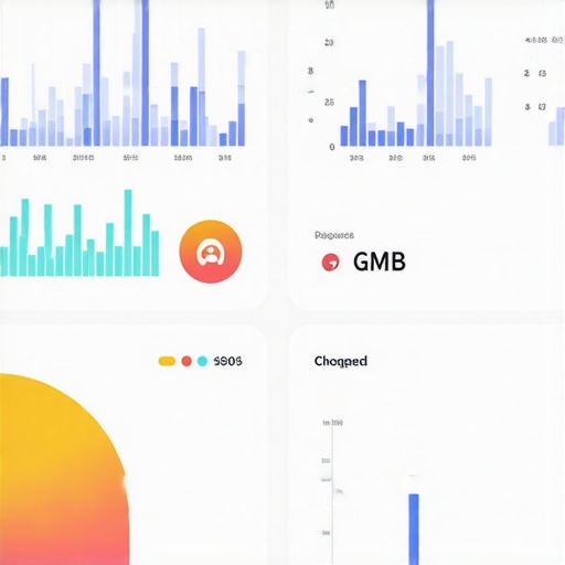 Screen displaying Google My Business engagement analytics and rankings