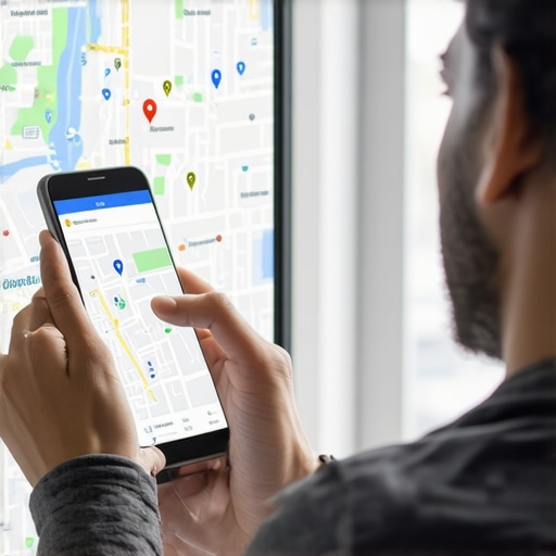 Person responding to messages on Google Maps to boost local SEO signals.