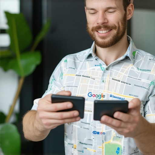 Business owner showing map exploration tactics